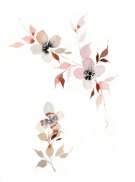 Minimalist Watercolor Florals