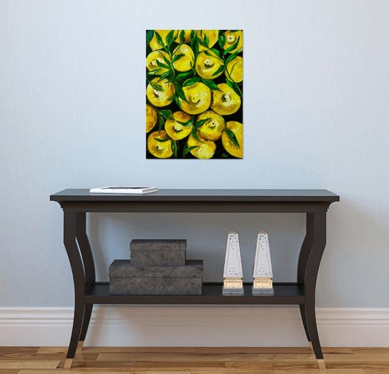 Lemons, oil painting, still life