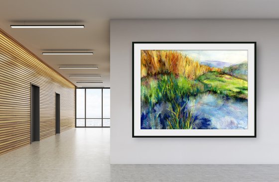 Madrona Marsh -  Large Landscape Painting  by Kathy Morton Stanion