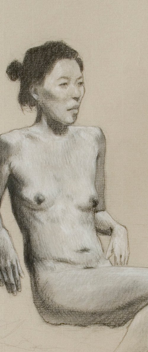 nude drawing of a woman by Olivier Payeur