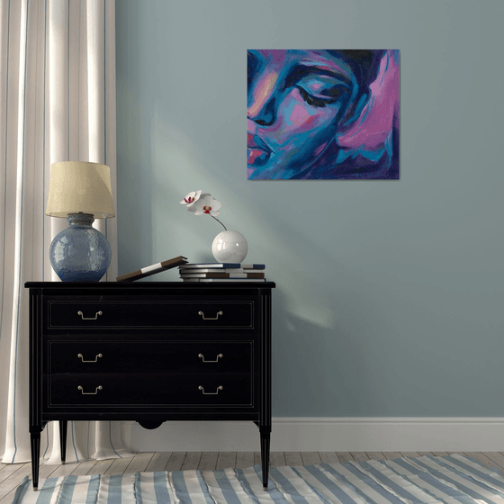African Woman Original Art — Serene