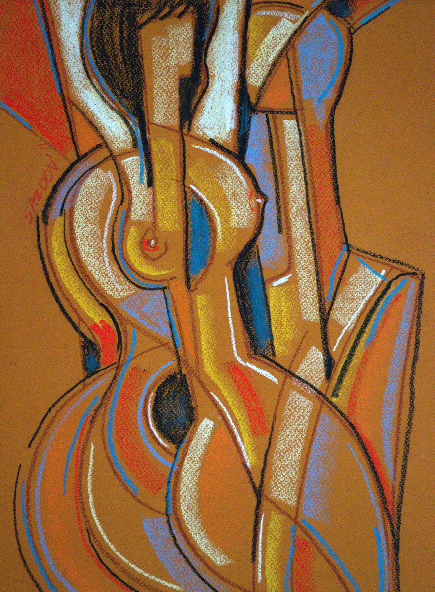 Expressive Pastel Drawing , Love Song By Rumen Sazdov, 11 X 15, Artwork For Sale On Artfinder