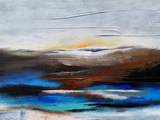 The Breath of Wind - TEXTURED ABSTRACT ART – MODERN LANDSCAPE PAINTING. READY TO HANG!