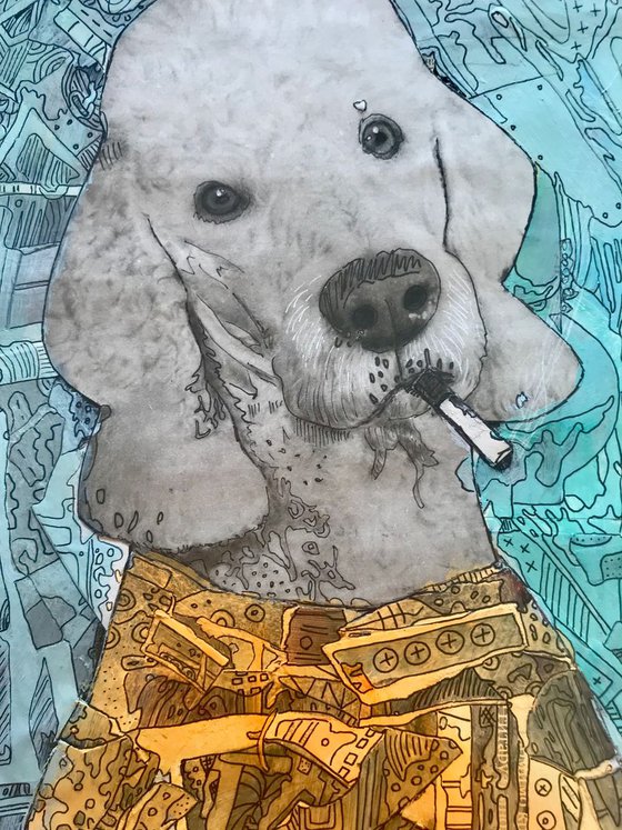 Smoking dog #12