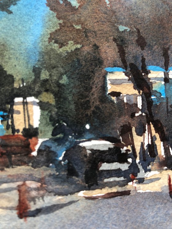 Stadium. Watercolor 62