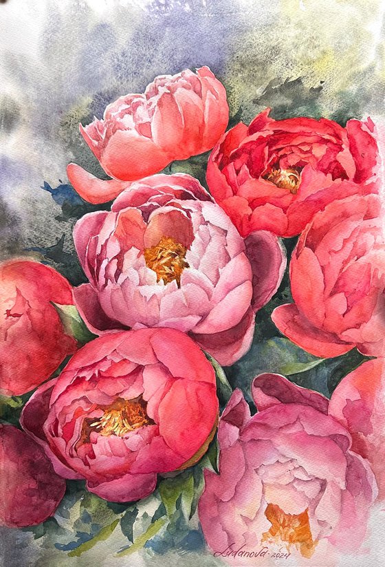 Pink peonies 2