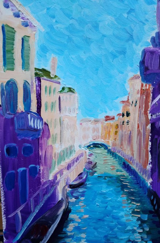 One of the many canals of Venice