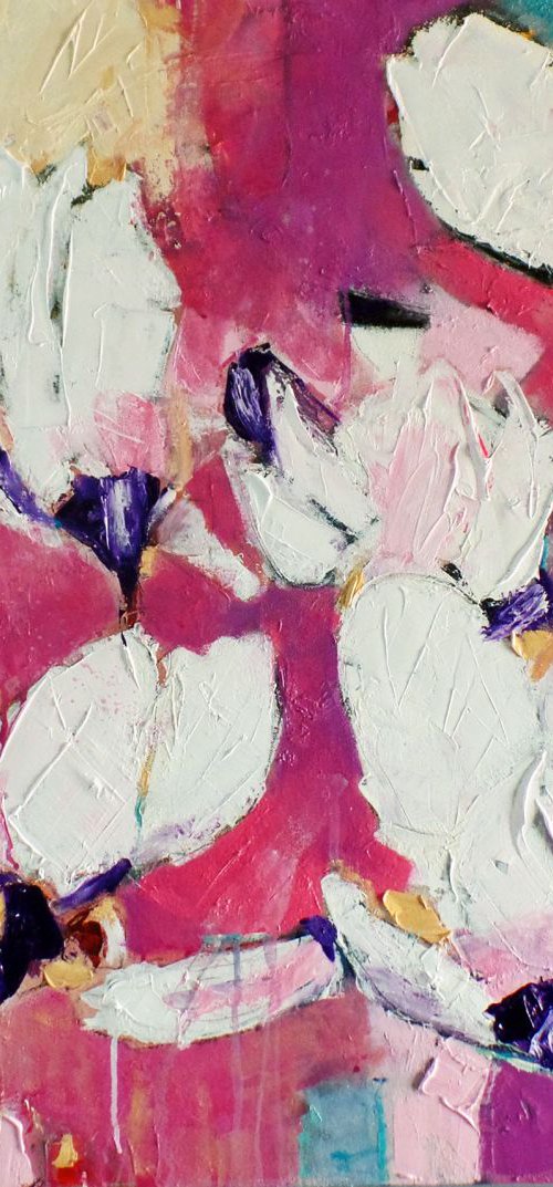 Magnolias, April by Irene Wilkes