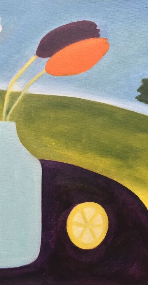 Gin and tulips by Chrissie Richards