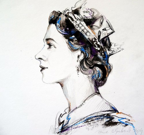 young queen Elizabeth 2 by Anna Maria