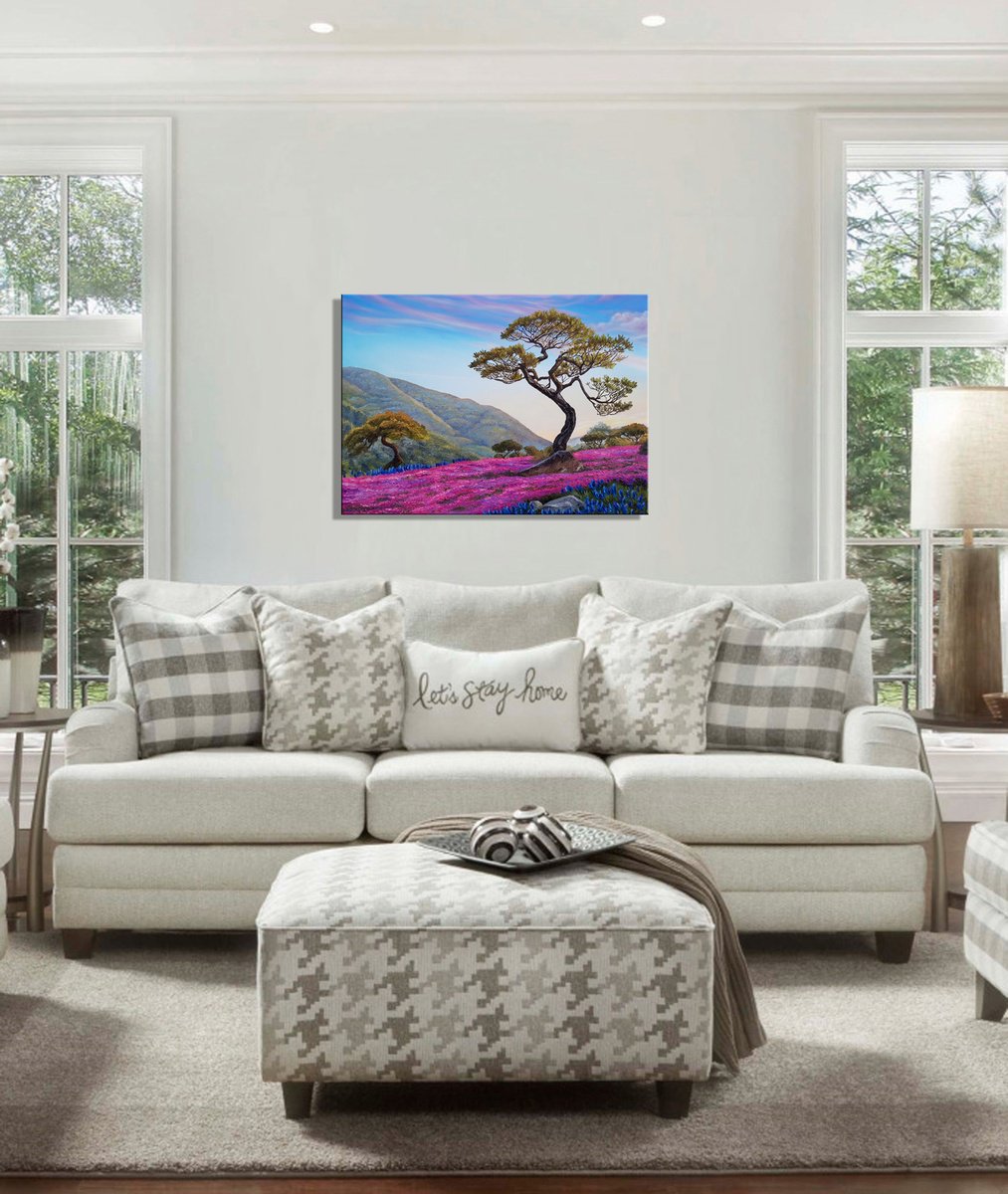 Impressionistic Landscape Oil Painting By Anna Steshenko, 28 X 20, Evening Walk, Original Artwork