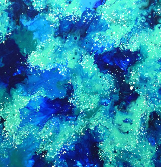 Deep Ocean - Large Abstract Painting 36" x 48"