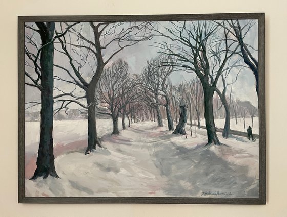 'Avenue of trees, Edinburgh Meadows, Winter'