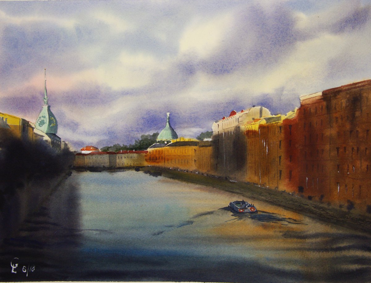 Summer evening in Saint Petersburg by Elena Gaivoronskaia