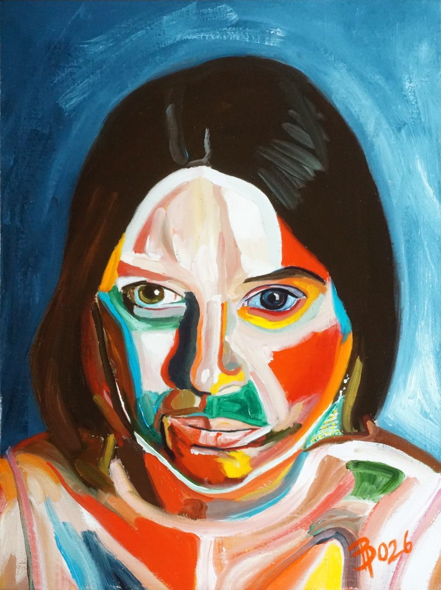 Expressive Oil Painting , Portrait Of Elisa By Paolo Borile, 12 X 16, Artwork For Sale On Artfinder