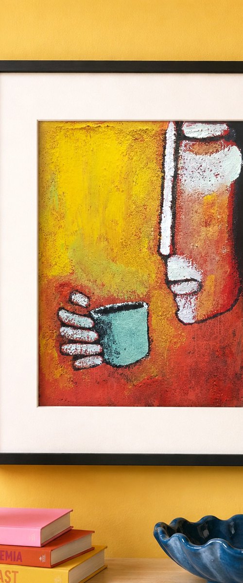 Cup of Thoughts (24cm x 30cm x 0.1cm) by Zhana Viel