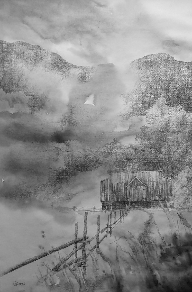 Landscape Watercolour By Oksana Duchenchuk, 16 X 24", Breath Of The Carpathian, Original Artwork