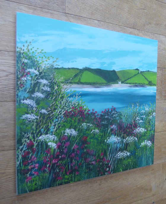 Talland Bay with valerian