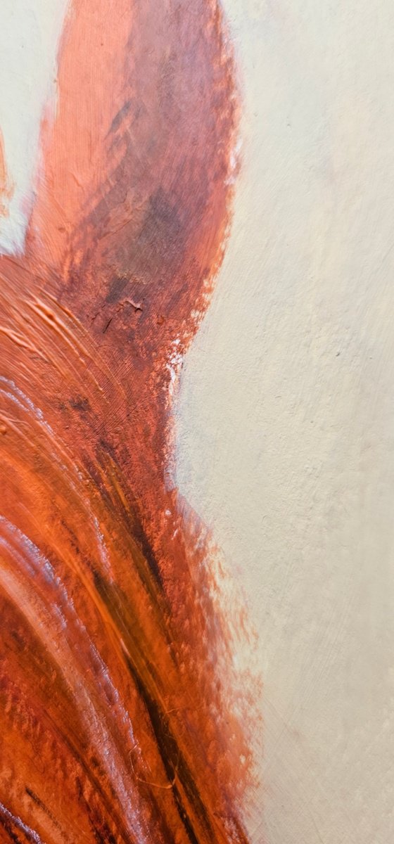 Orange chestnut horse neck mane ears