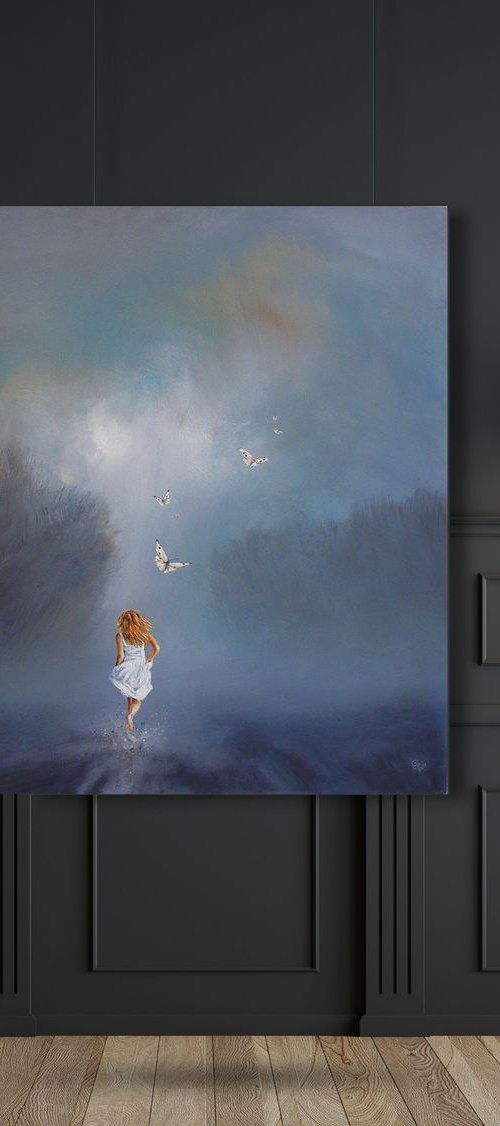 "Seven white butterflies" SPECIAL PRICE!!! by Ivan  Grozdanovski