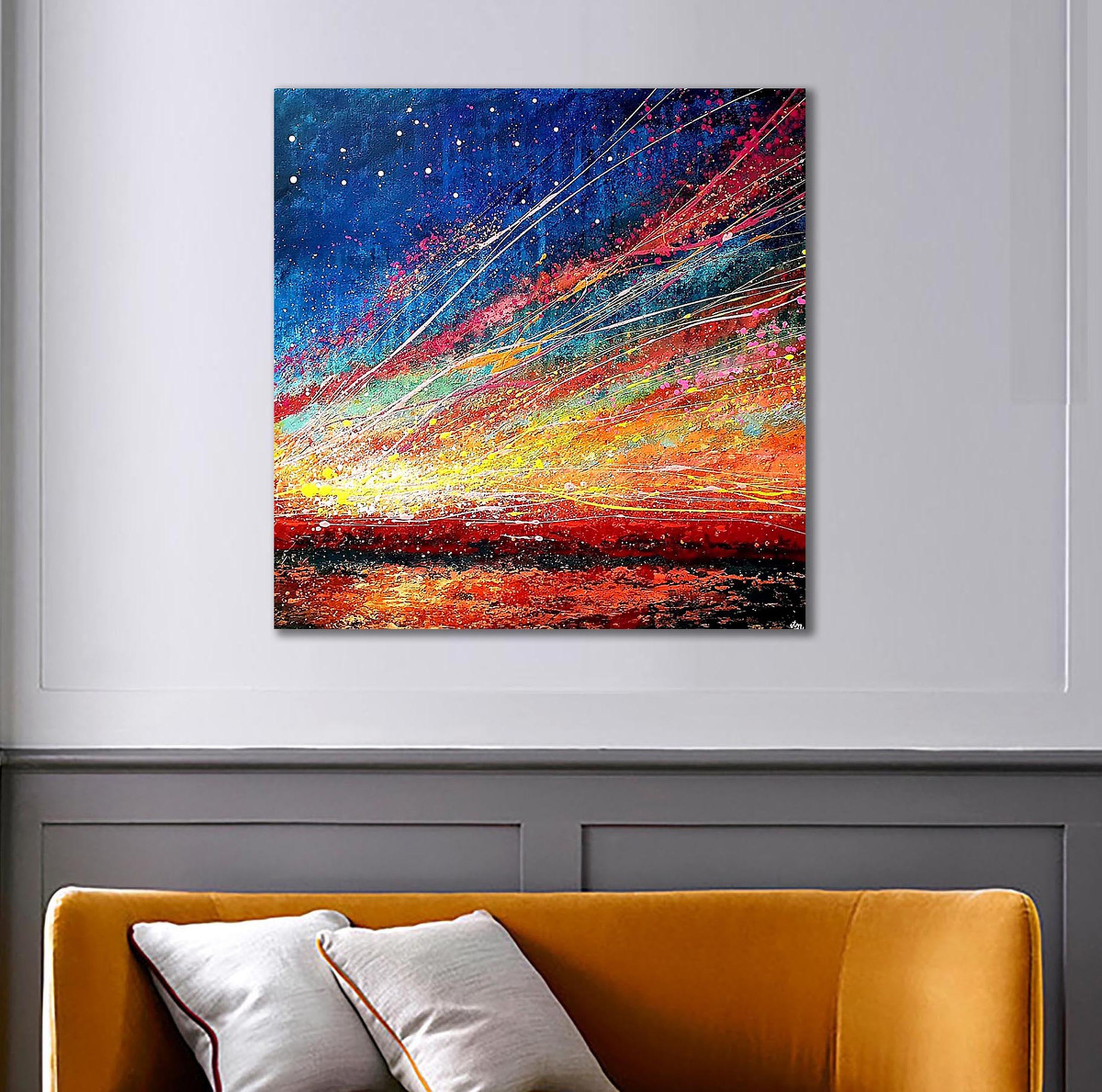 Sunset Sky Clouds Contemporary Art Modern Abstra Artfinder