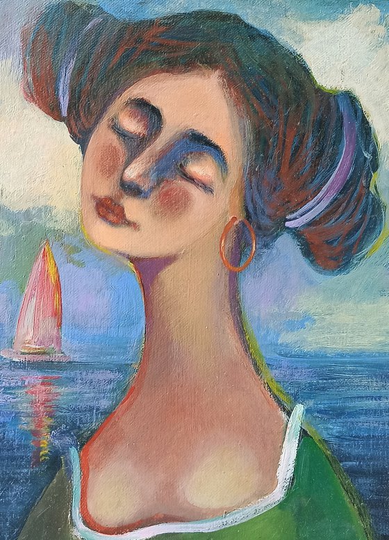 Girl portrait-3 (24x30cm ,oil/canvas)