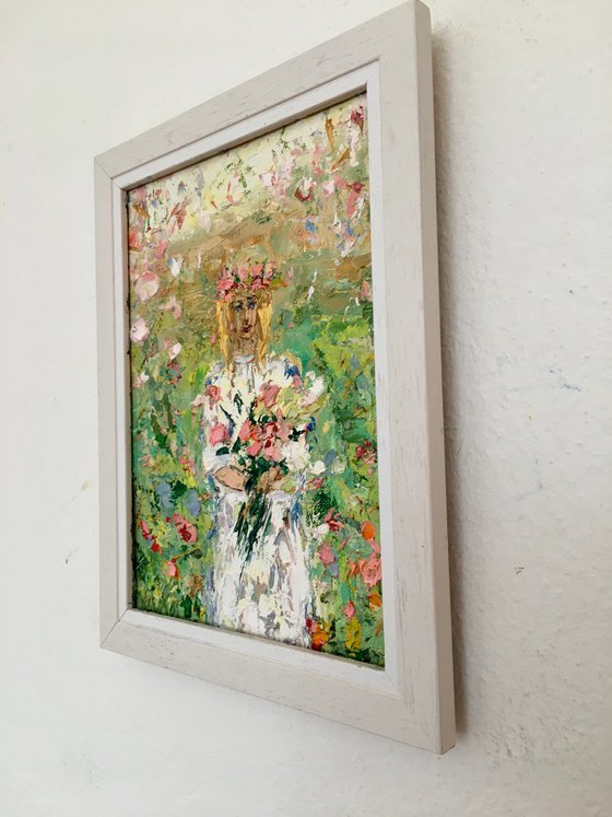 Girl with flowers