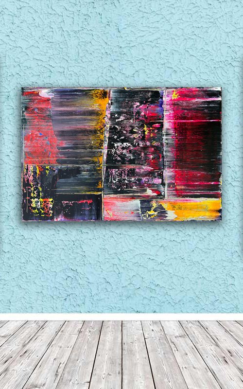 "Ensemble" - Save As A Series - Original PMS Abstract Acrylic Painting Triptych On Canvas - 84" x 36" by Preston M. Smith (PMS)