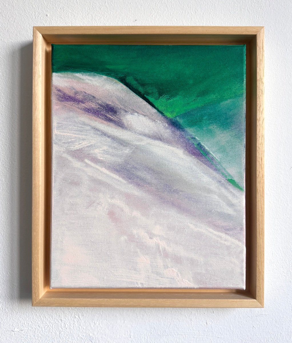 Organic Landscape Acrylic Painting By Katrin Roth, 11 X 14", Arctic Circle 6, Original Artwork