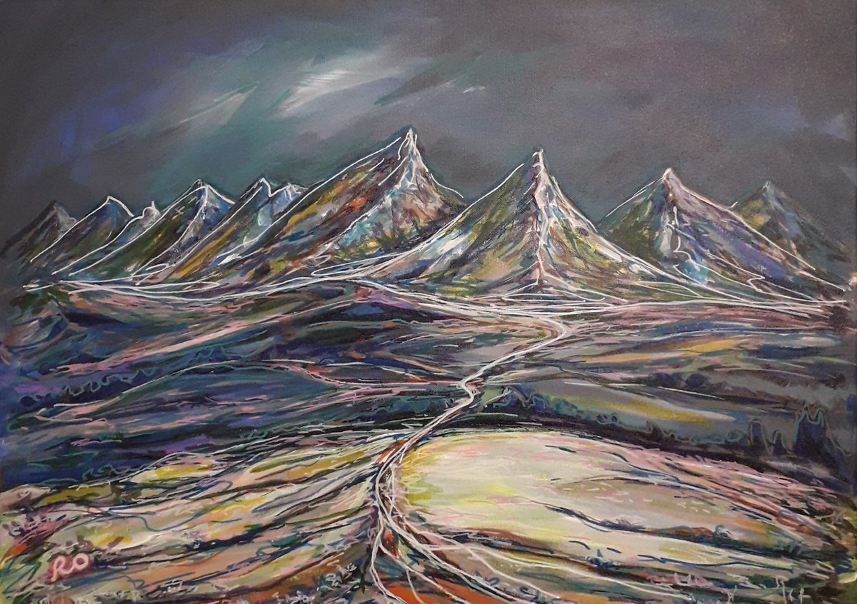  Mountain Road By Olga Rokhmanyuk | Roartus, 24 X 18, Artwork For Sale On Artfinder