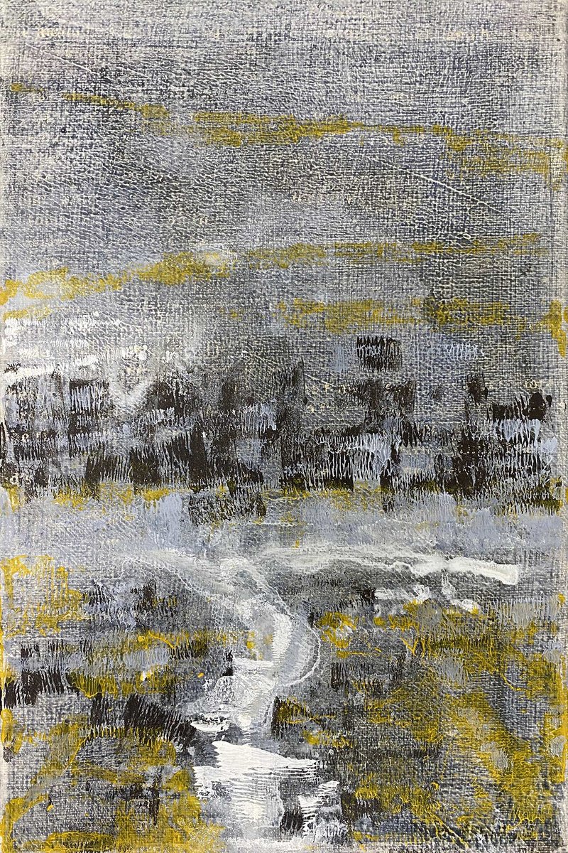 Organic Abstract Acrylic Painting By Elise Eekhout, 8 X 12, Traces Of Thoughts 04, Original Artwork