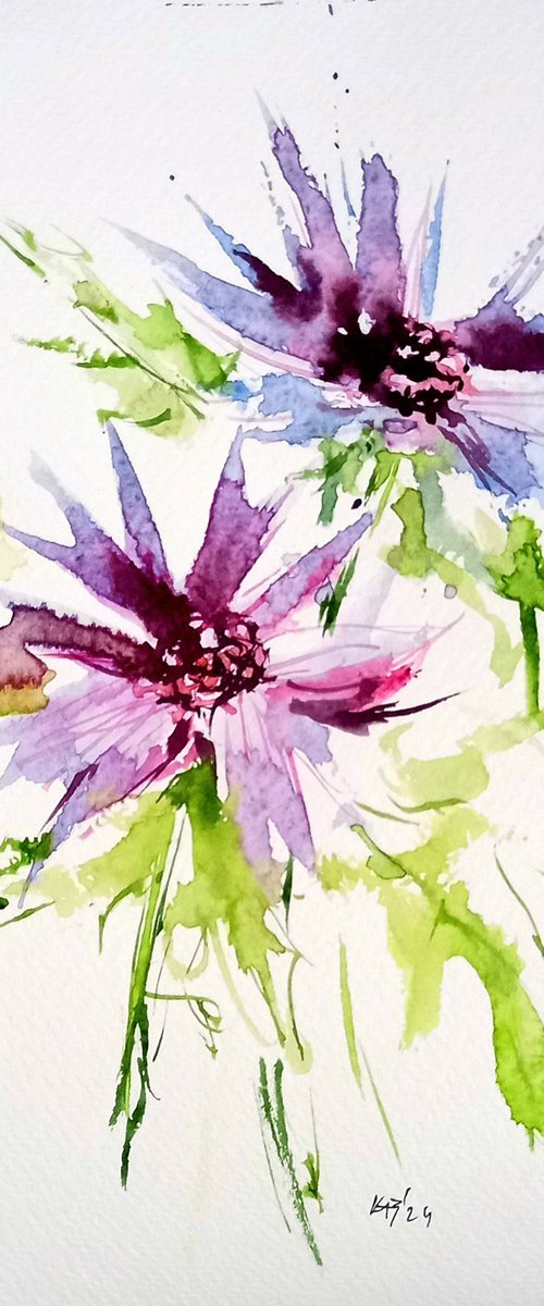 Little purple florals by Kovács Anna Brigitta