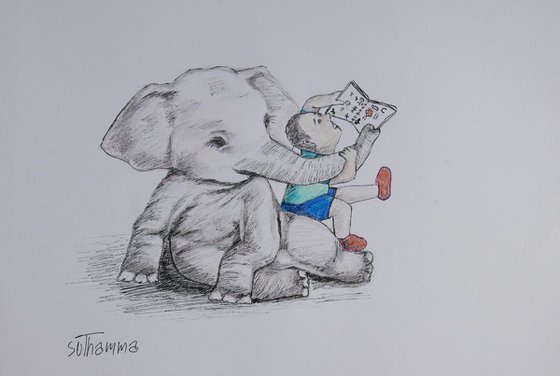 Elephant & boy