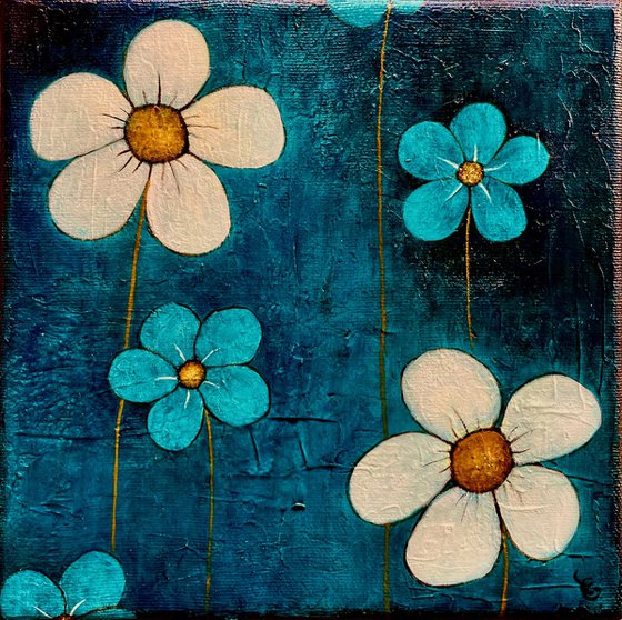 The blue daisies
