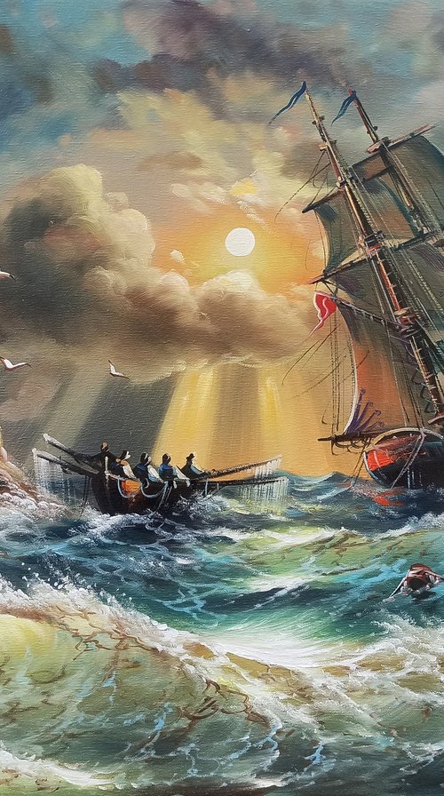 Restless sea 1 by Mexak Xazaryan