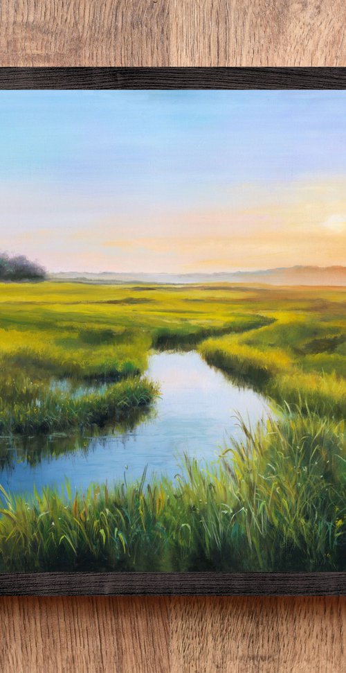 Sunrise over the marshland by Lucia Verdejo