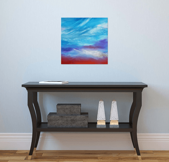 'Head In The Clouds' - Cloudscape, sky painting, modern art, impressionist painting