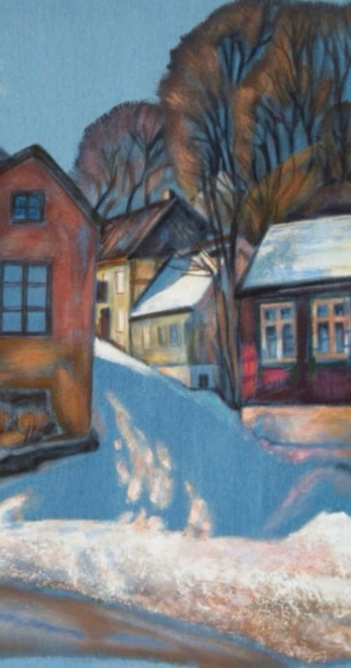 Denim seria.Blue shadows of February by Nadezda Stupina