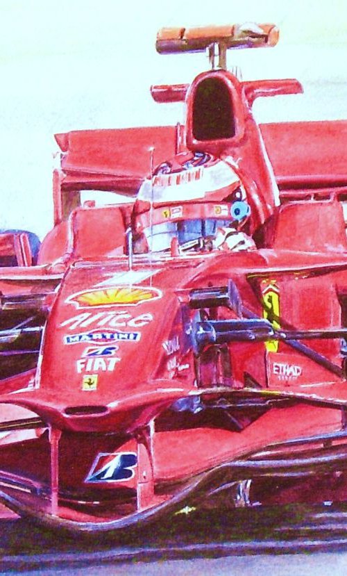 Kimi Räikkönen in the 2008 Ferrari by Max Aitken