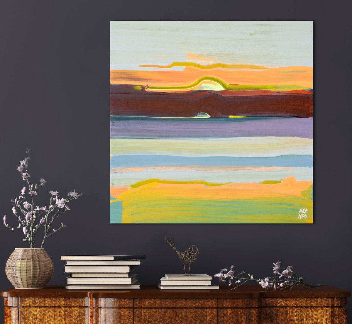  Sunrise Colors No.3 By Mila Weis, 16 X 16, Artwork For Sale On Artfinder