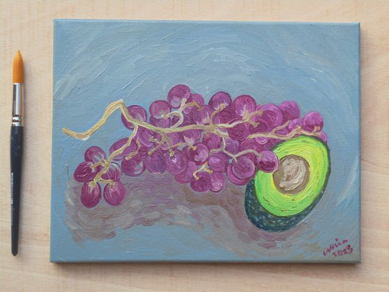 Grapes and avocado