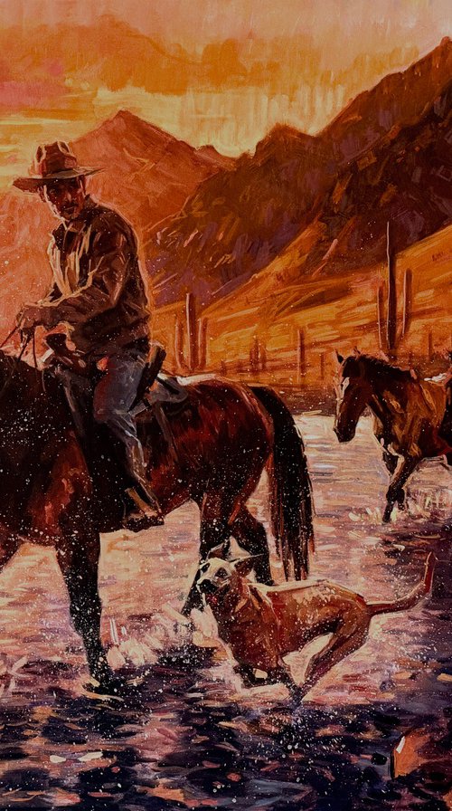 Sunset in the Saddle by Paul Cheng