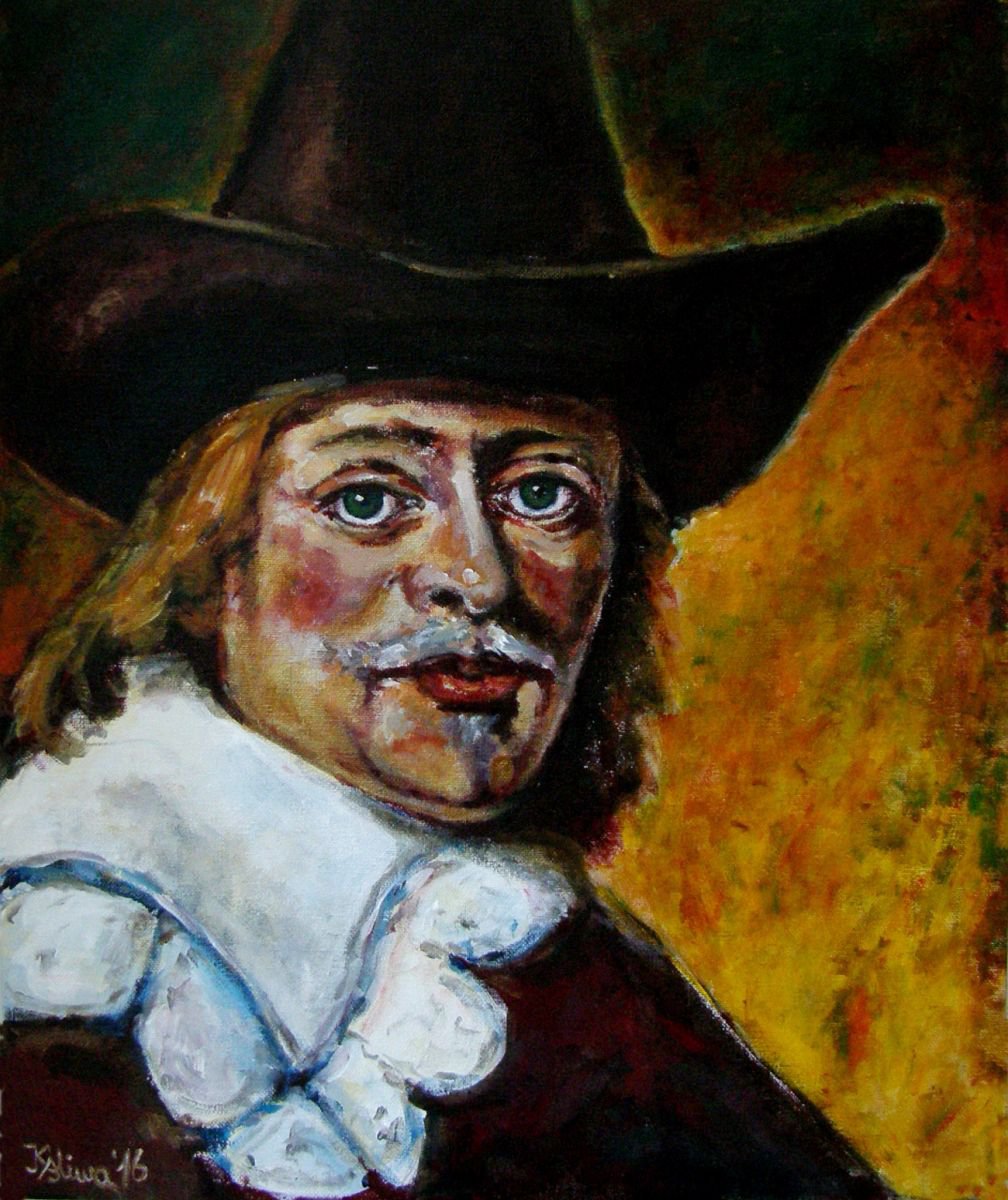 Portrait of a Man in a Hat by Katarzyna Sliwa