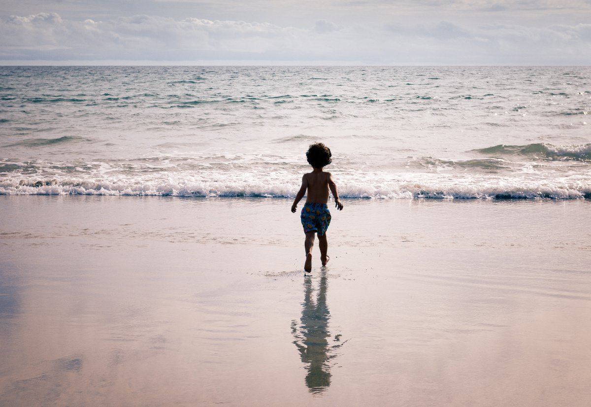 Impressionistic Landscape Photograph By Tom Hanslien, 47 X 33", Beach Joy, Original Artwork