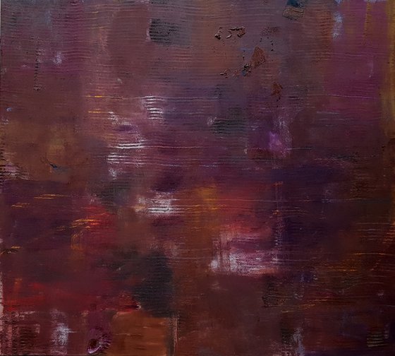XXL large red oil painting