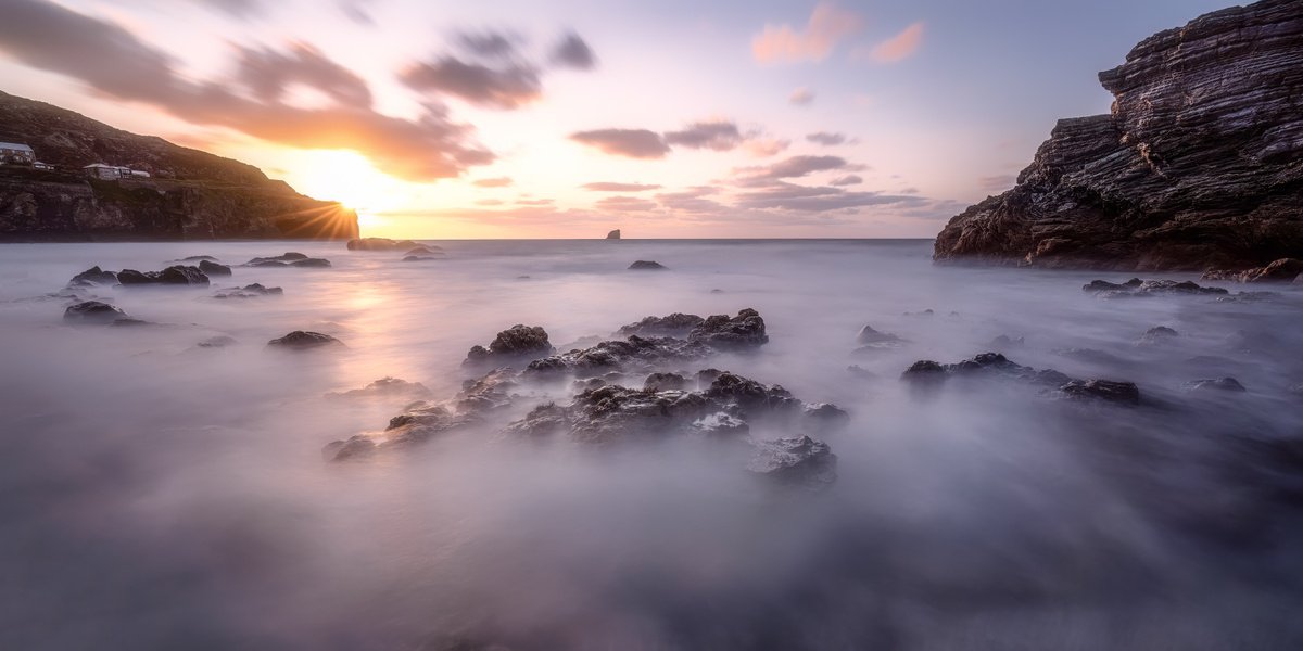 Landscape Photograph By Paul Nash, 24 X 12", Trevaunance Panorama, Original Artwork