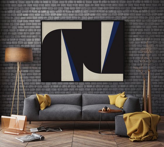 "Abstract Blue Graphic No. 1" - 30" x 40"