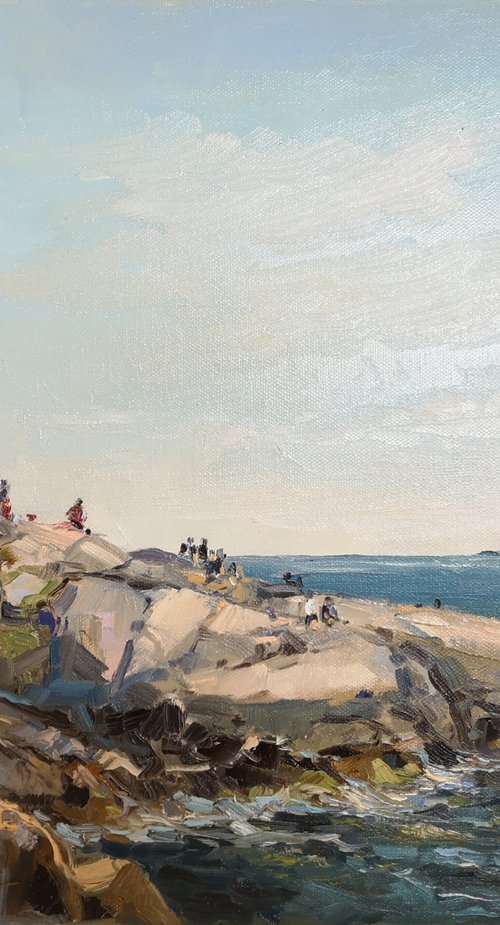 Plein air at Peggy's Cove (14x18") by Alexander Koltakov