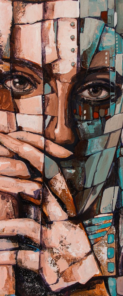 Twinkling eyes- Figurative art by ARTIST GURDISH PANNU