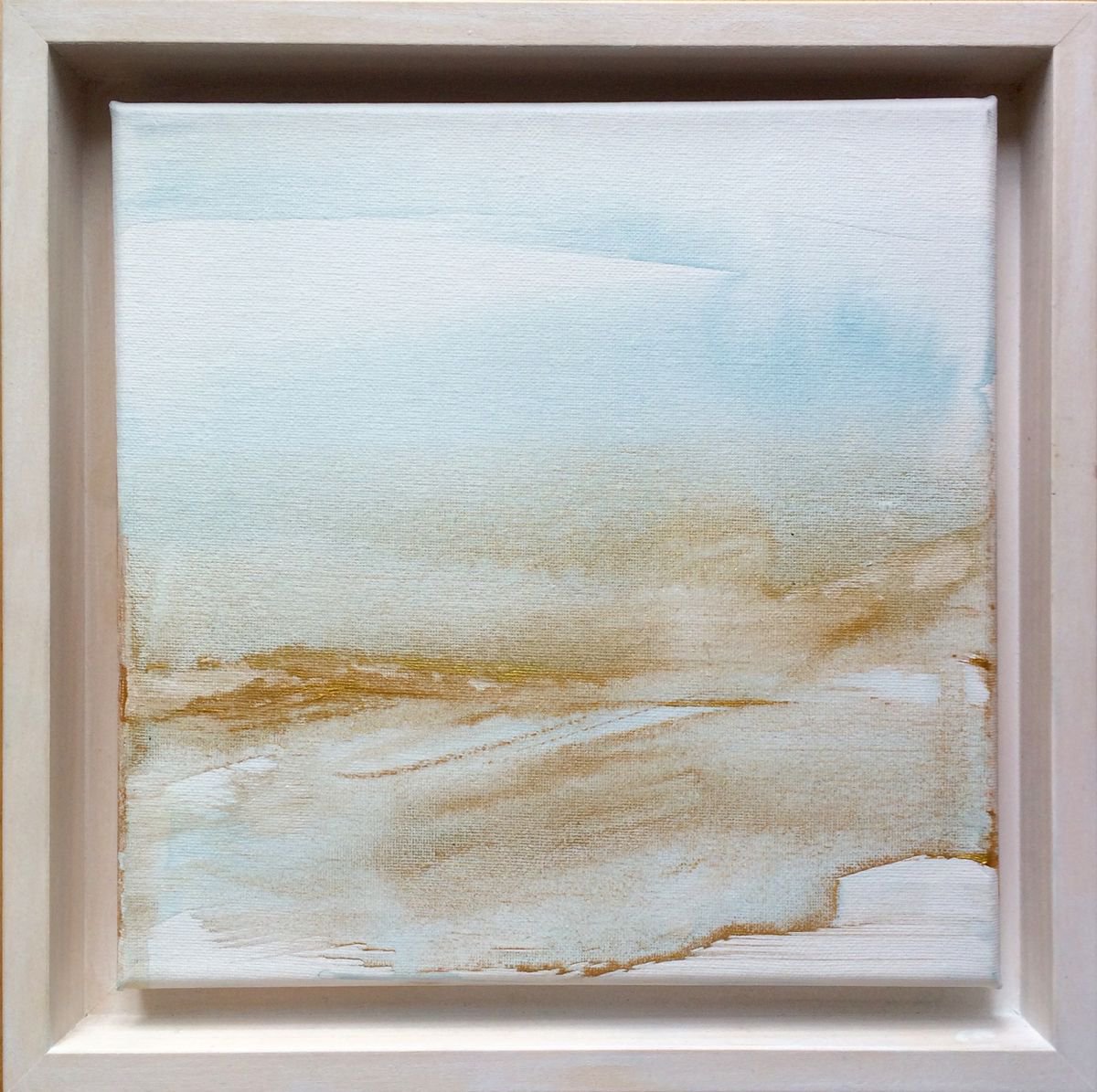 Abstract Acrylic Painting By Gesa Reuter, 9 X 9, Golden Hope, Original Artwork